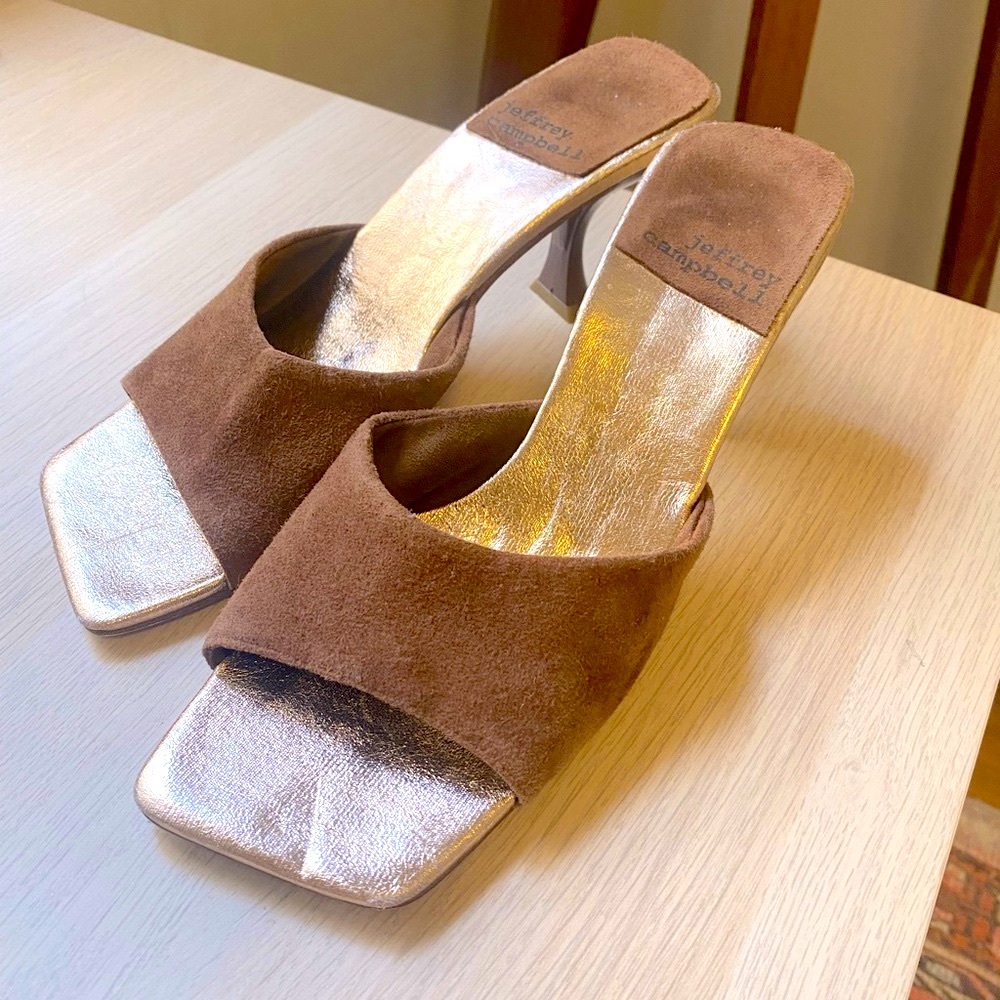 Jeffrey Campbell Mr. Big sandal in brown suede